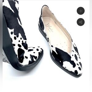 Wrapton On Point Palomino Leather Flats Shoes Black Women's size 39.5 NWOB Comfy